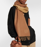 Loewe Anagram embroidered wool and cashmere scarf