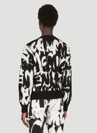 Graffiti Logo Jacquard Sweater in Black