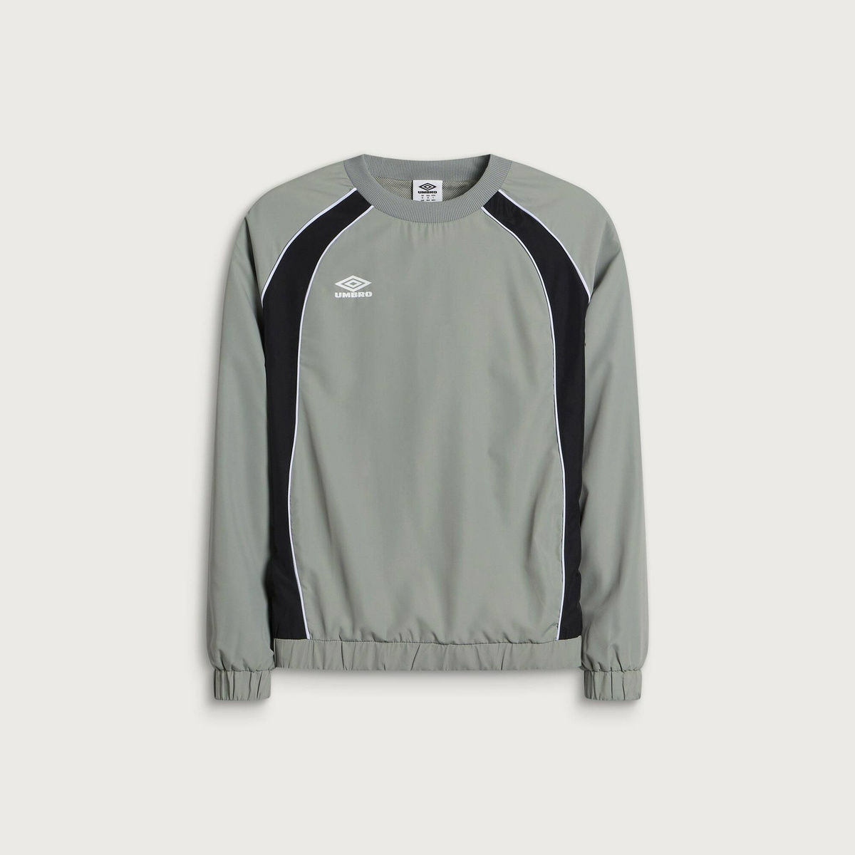 Umbro Men's Panelled Sweatshirt in Neutral Gray/Black/Brilliant White