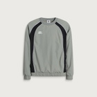 Umbro Men's Panelled Sweatshirt in Neutral Gray/Black/Brilliant White