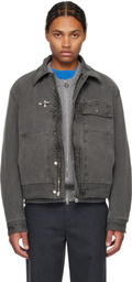 Solid Homme Gray Garment Dyeing Loop Jacket