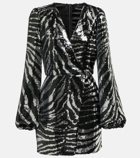 Dolce&Gabbana - Zebra-print sequined minidress