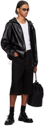 Still Kelly Black Raw Denim 6 Pocket Shorts