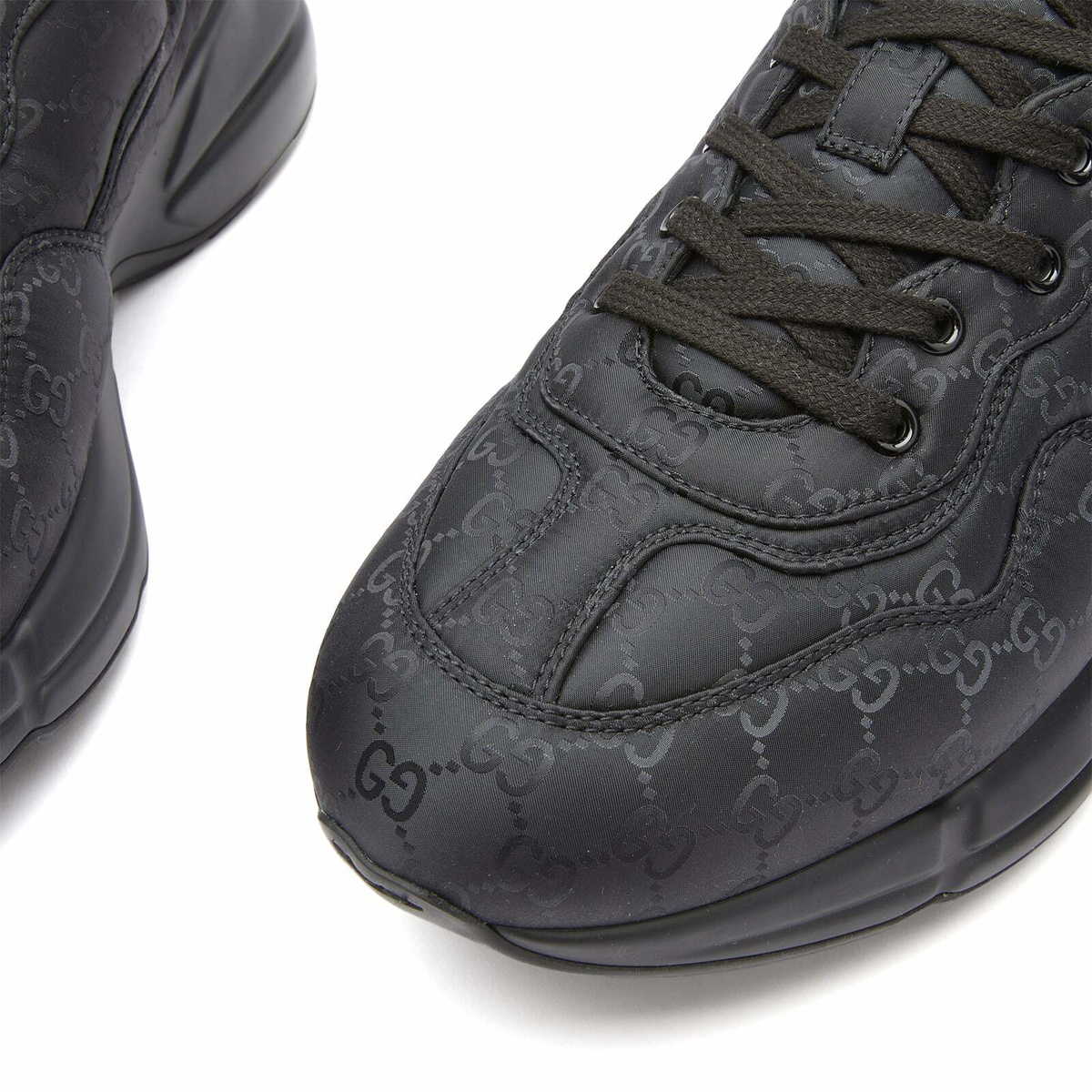 Gucci Men's Rhyton Sneakers in Black Gucci