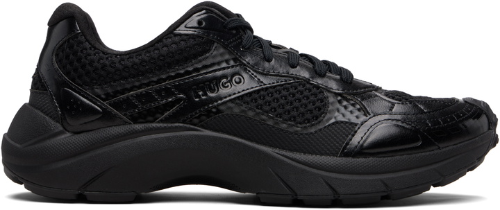 Photo: Hugo Black Mesh Faux-Leather Sneakers