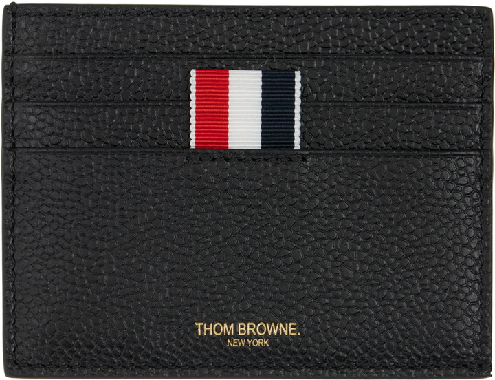 Photo: Thom Browne Black Pebble Grain Note Compartment Card Holder