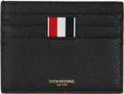Thom Browne Black Pebble Grain Note Compartment Card Holder