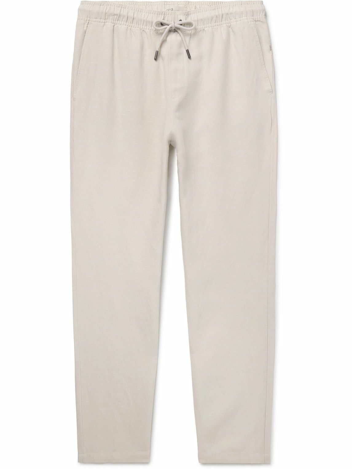 Onia - Air Straight-Leg Linen and Lyocell-Blend Drawstring Trousers - Neutrals