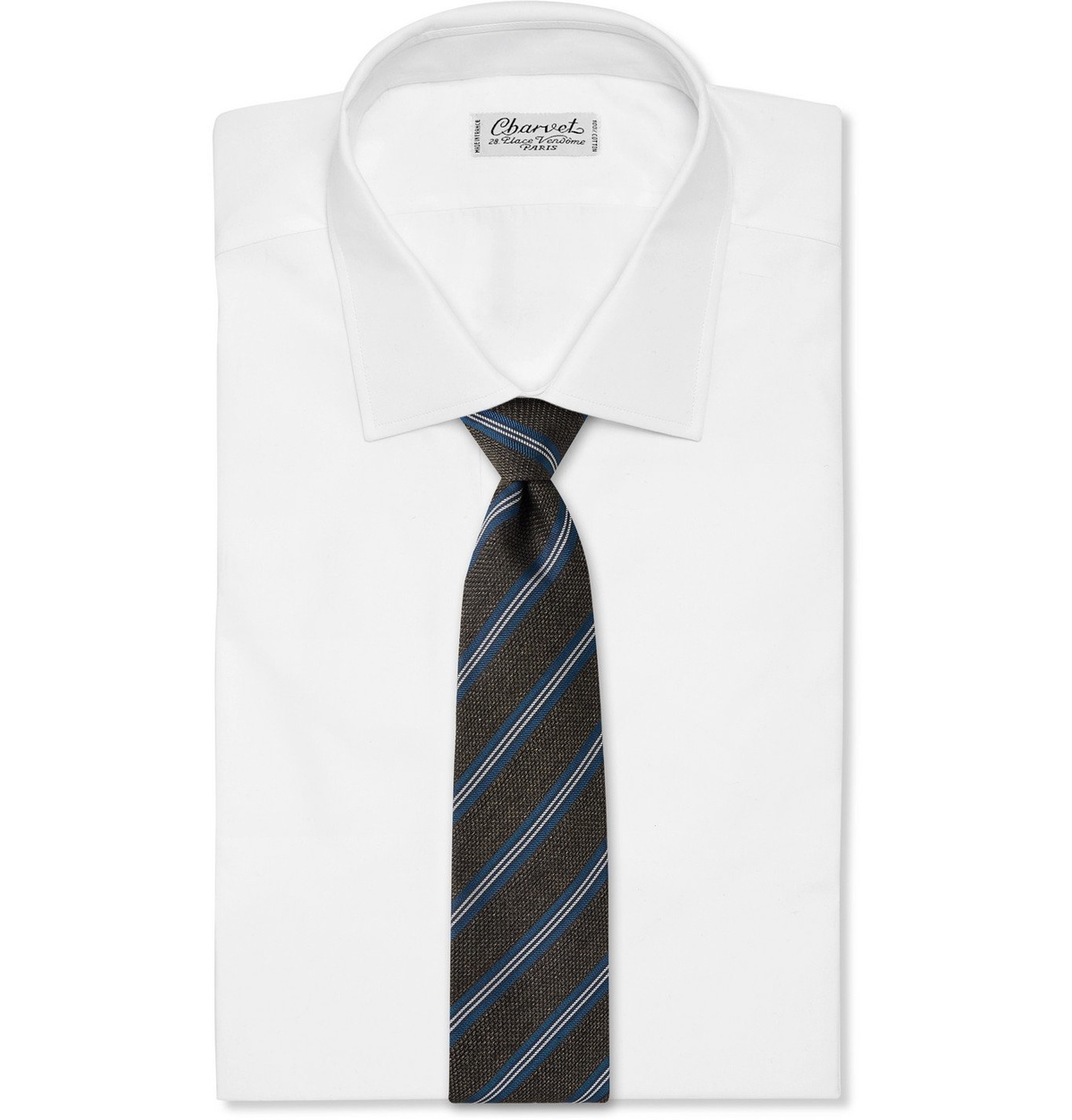 Bigi - 8cm Striped Silk and Wool-Blend Jacquard Tie - Green