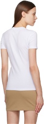 Versace Jeans Couture White Crystal-Cut T-Shirt