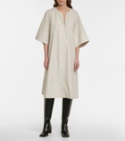 Deveaux New York - Cotton-blend midi dress