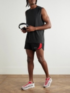 DISTRICT VISION - Straight-Leg Panelled Stretch-Jersey Shorts - Black