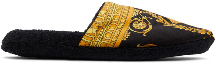 Photo: Versace Underwear Black Baroque Slippers