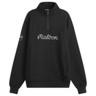 Malbon Men's Collegiate Quarter-Zip Sweatshirt in Black