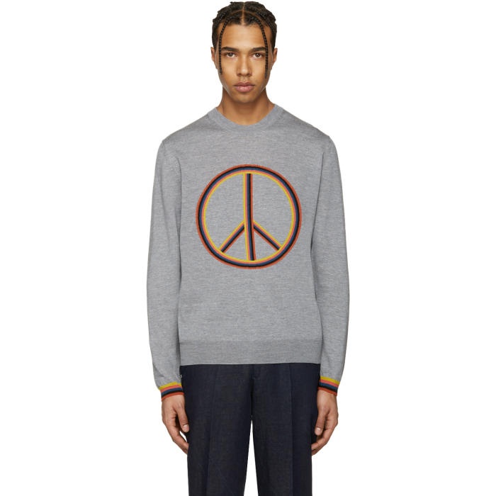 Photo: Paul Smith Grey Peace Sign Pullover 