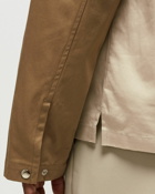 Bstn Brand Two Tone Half Zip Shirt Brown/Beige - Mens - Half Zips