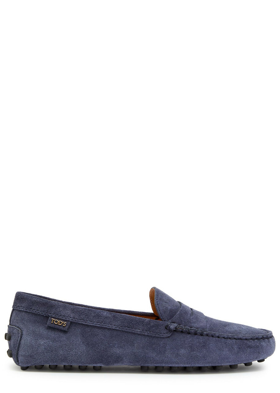 Tods Gommino Suede Loafers Navy