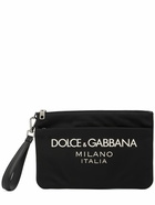 DOLCE & GABBANA - Rubberized Logo Nylon Pouch