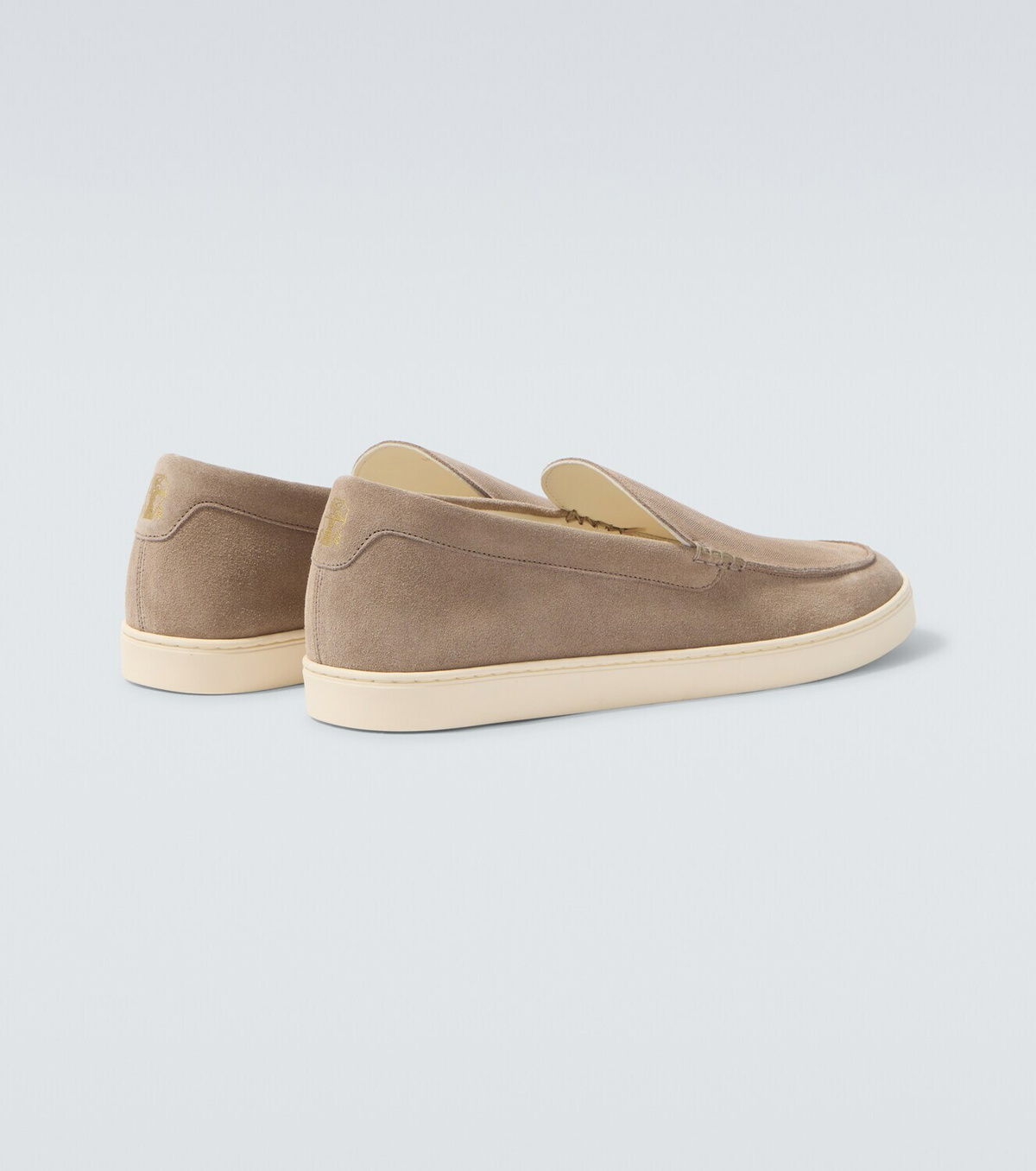 Brunello Cucinelli Chevron suede slip-on shoes