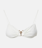 Christopher Esber Ring-detail ruched bikini top