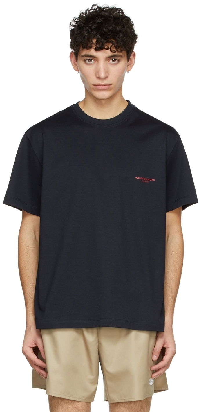 Wooyoungmi Navy Cotton T-Shirt