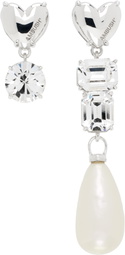 AMBUSH Silver Pearl Mix Earrings