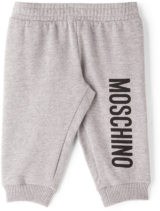 Photo: Moschino Baby Grey Logo Lounge Pants