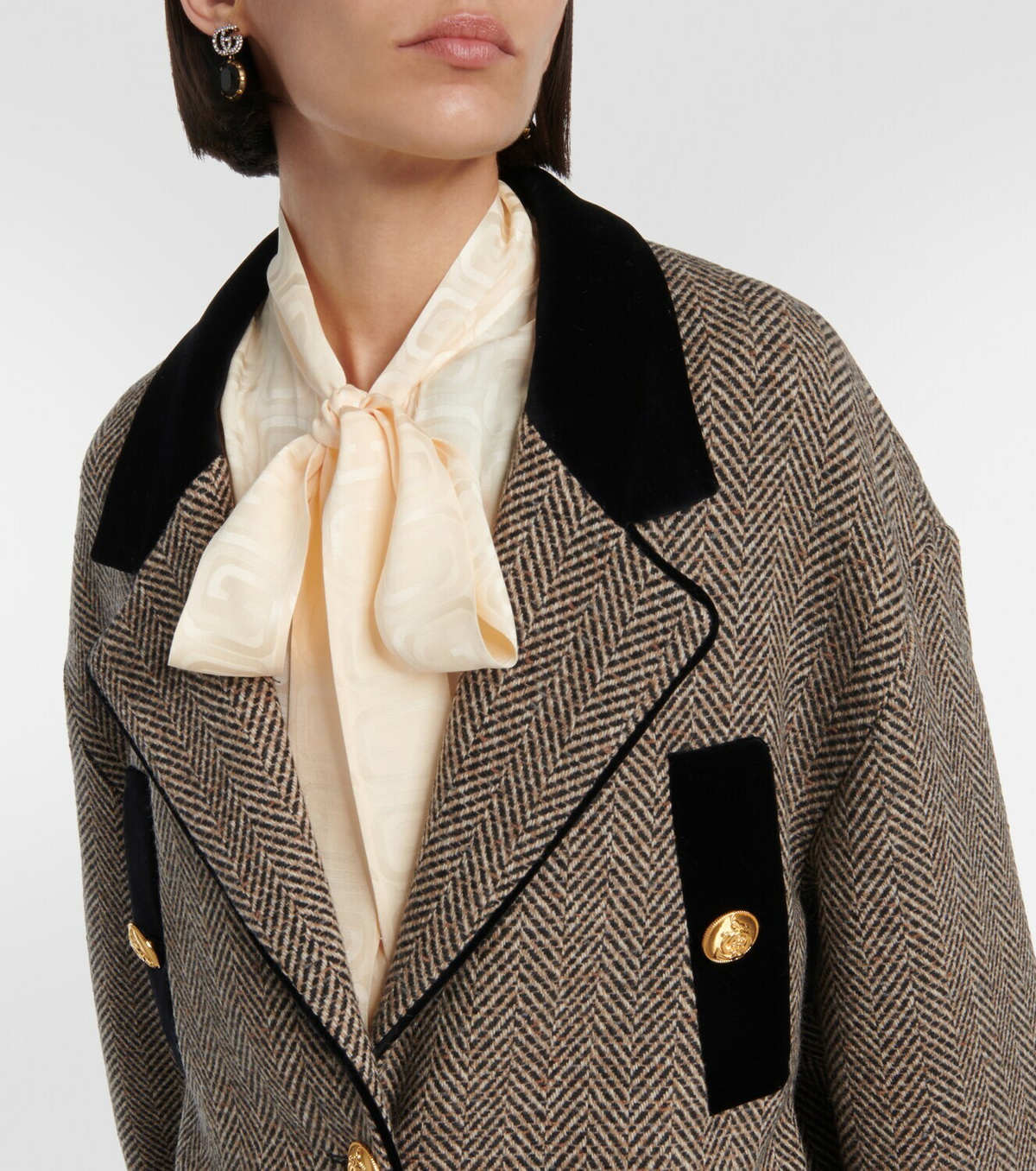 Gucci Herringbone wool-blend coat Gucci