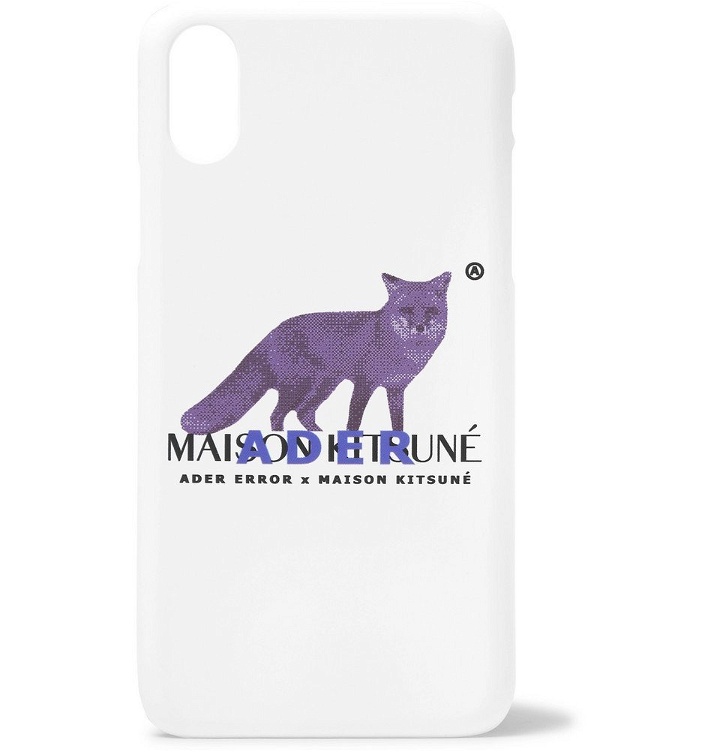 Photo: Maison Kitsuné - ADER error Logo-Print iPhone X Case - White