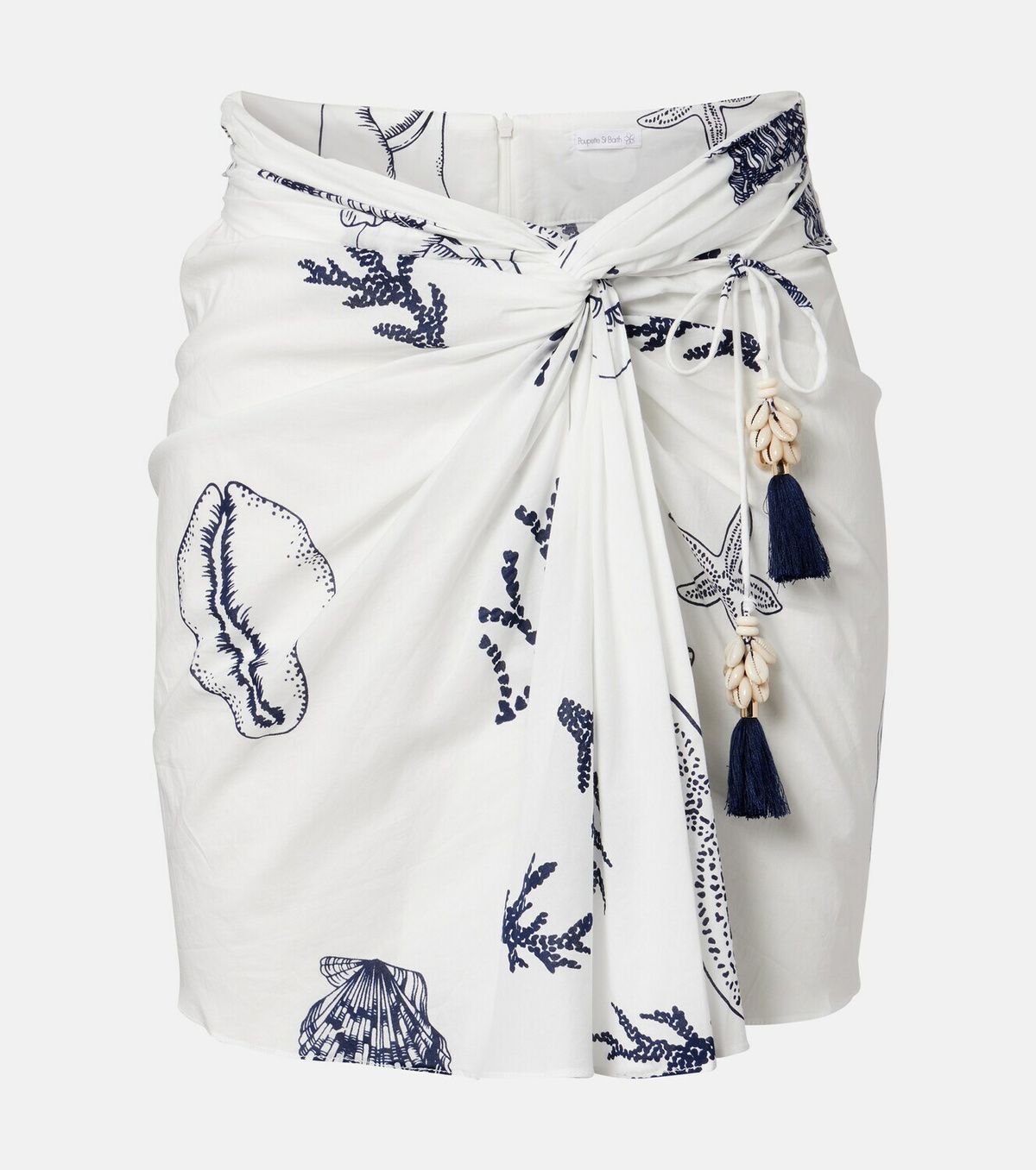 Poupette St Barth Tilda printed cotton wrap skirt