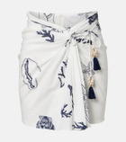 Poupette St Barth Tilda printed cotton wrap skirt