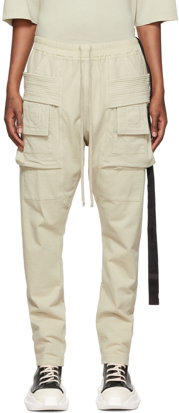 Rick Owens Drkshdw Beige Creatch Cargo Pants Rick Owens Drkshdw