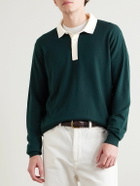 Drake's - Merino Wool Rugby Shirt - Green