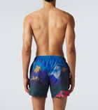 Commas Printed swim trunks