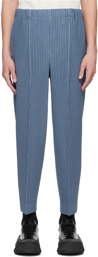 Photo: HOMME PLISSÉ ISSEY MIYAKE Blue Compleat Trousers