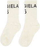 MM6 Maison Margiela Off-White Logo Socks