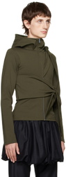AARON ESH SSENSE Exclusive Khaki Tied Hoodie