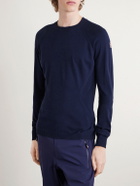 Moncler Grenoble - Logo-Appliquéd Crepe Sweater - Blue