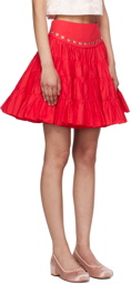 Sandy Liang Red Chumi Miniskirt