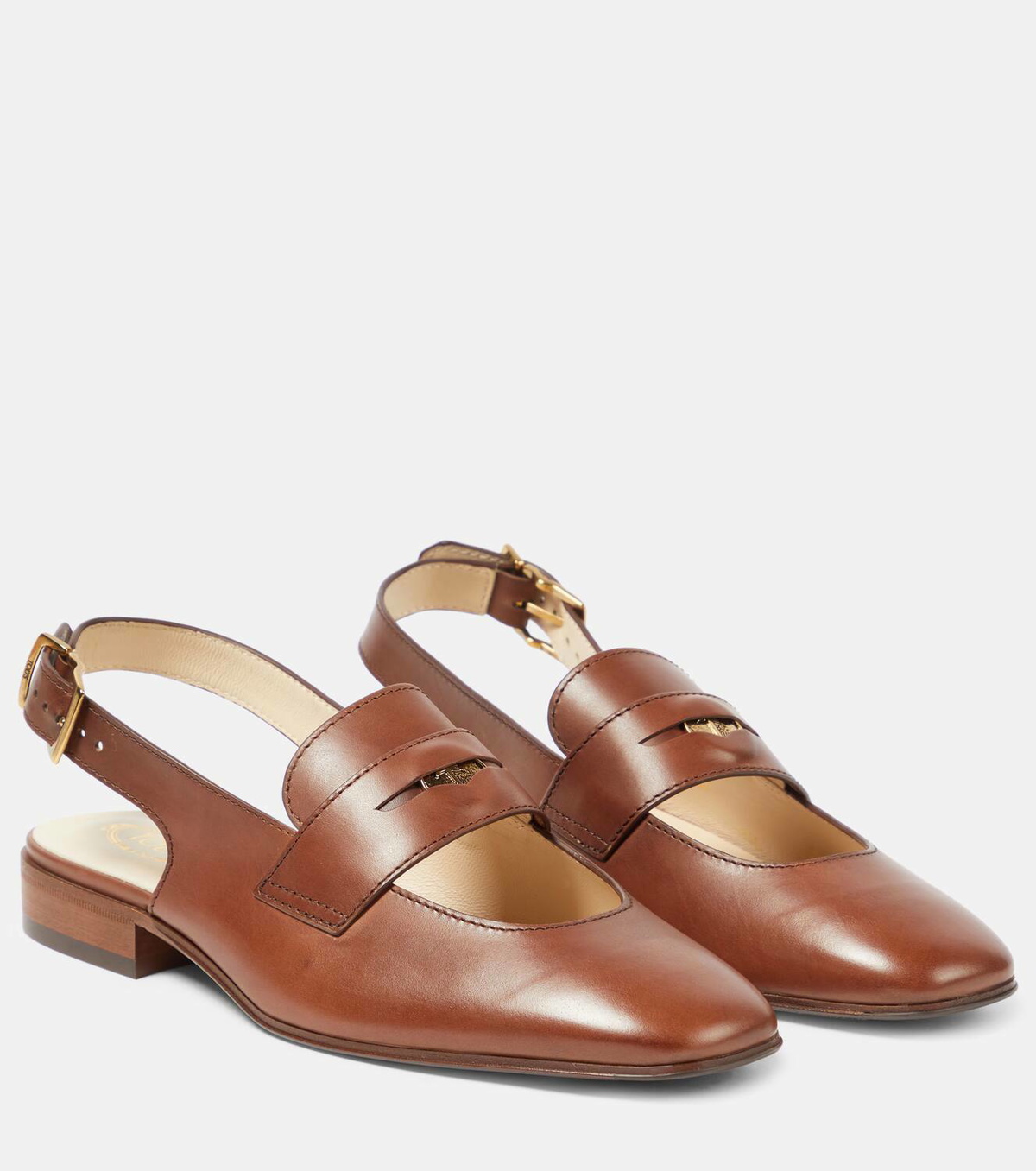 【TOD'S】 60 leather loafer pumps Woman BROWN Loafers in Leather with Heel