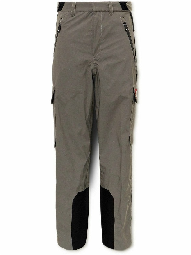 Photo: Palm Angels - Webbing-Trimmed Reflective Shell Cargo Trousers - Gray
