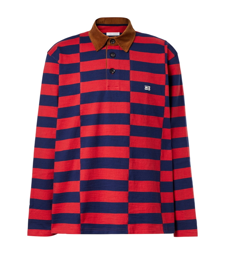 Photo: Wales Bonner City striped cotton canvas polo shirt
