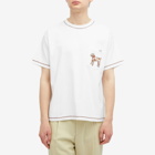 BODE Men's Beaded Griffon Pocket T-Shirt in White