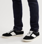 TOM FORD - Bannister Leather-Trimmed Suede Sneakers - Black