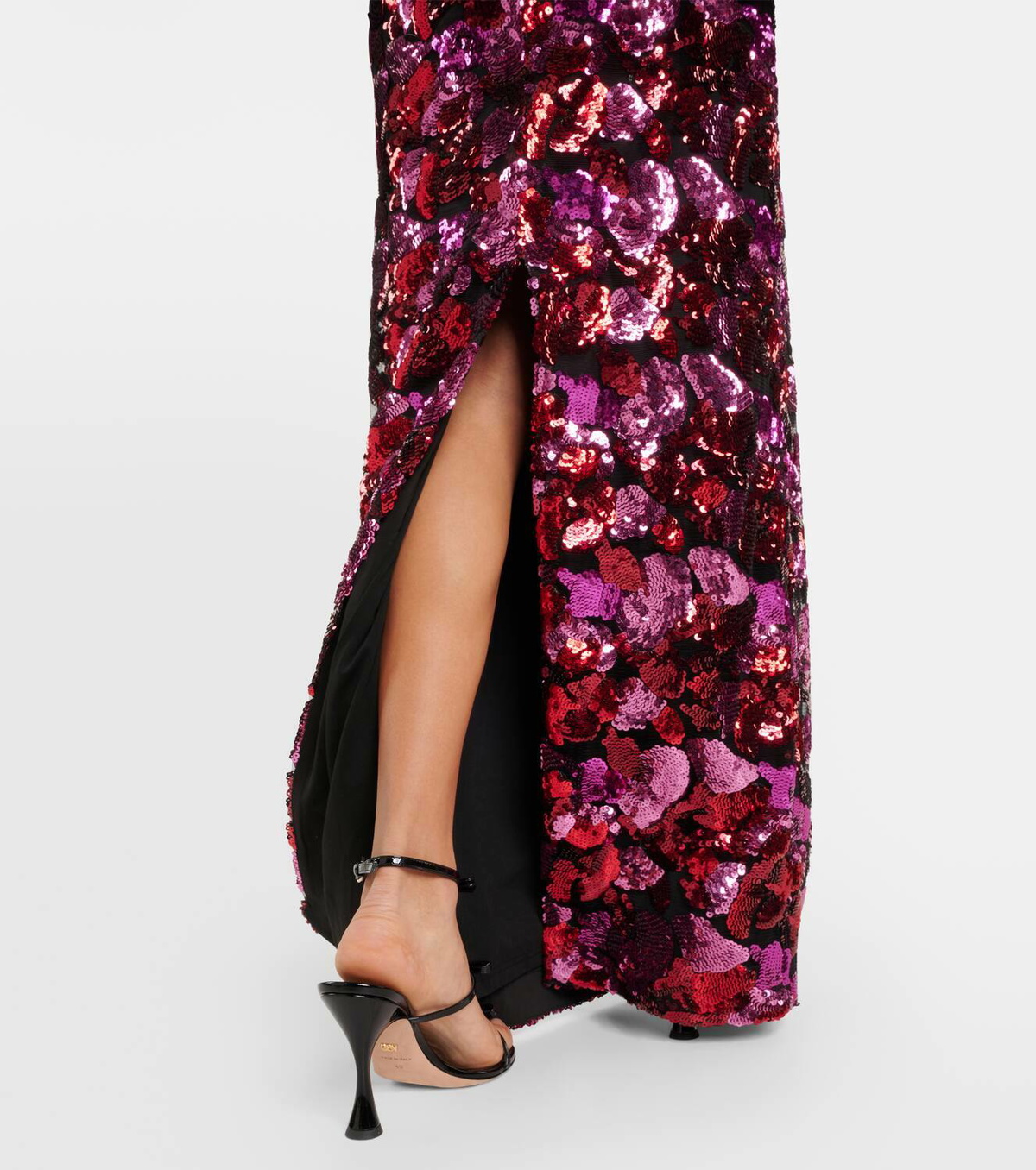 Rebecca Vallance Azalea sequined feather-trimmed gown Rebecca Vallance