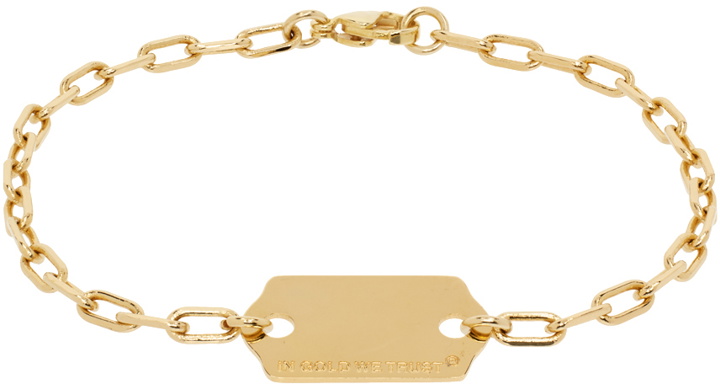 Photo: IN GOLD WE TRUST PARIS SSENSE Exclusive Gold Cable Chain Bracelet