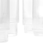 Ferm Living Ripple Long Drink Glass - Set of 4 in Clear