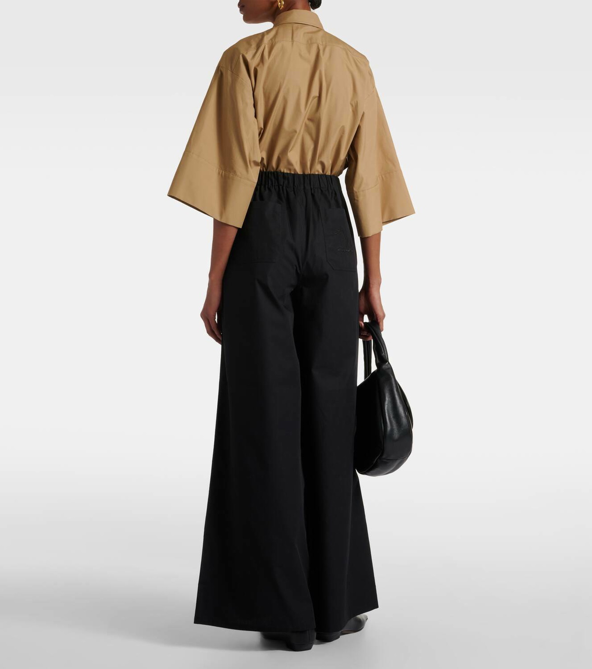 【関税&送料込み】Max Mara 'Navigli' Pants Max Mara Navigli high-rise cotton wide-leg pants Max Mara