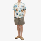 Foret Men's Hush Seersucker Vacation Shirt in Cloud Print