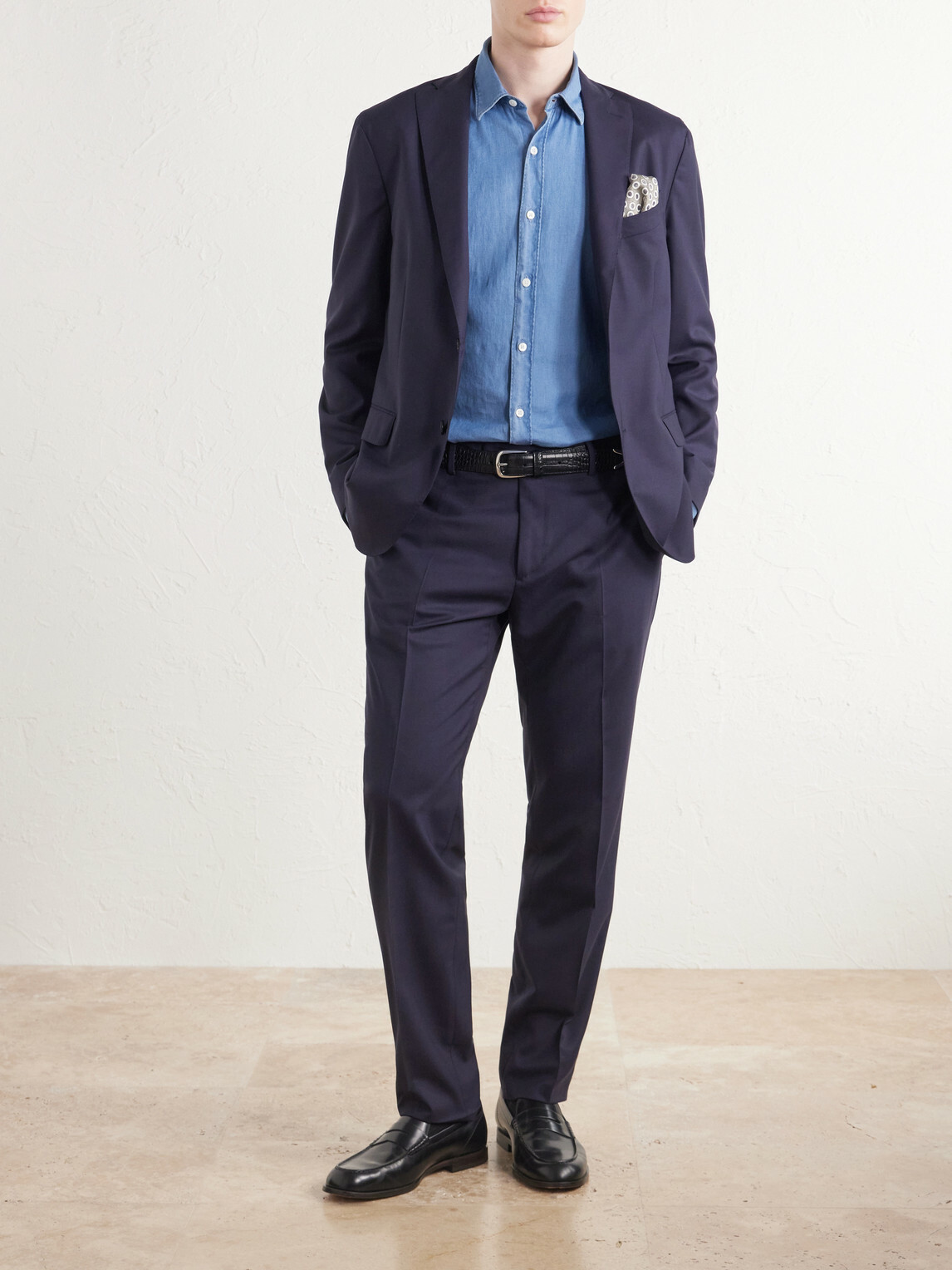 Boglioli - Straight-Leg Virgin Wool Trousers - Blue